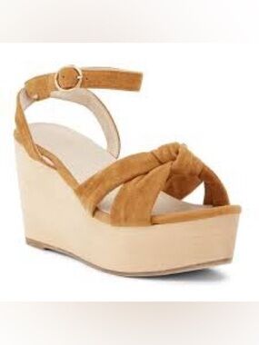 RAYE, the Suede wedge sandals